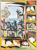 Pablo Picasso exhibition poster - The Pigeons - museum artist - art print - 1999