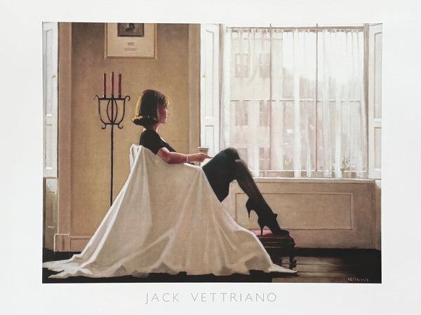 Jack Vettriano exhibition poster - In thoughts of you - love - museum artist - art print - 1997