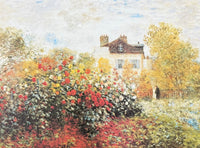 Claude Monet exhibition poster - The artist's garden in Argenteuil - impressionist - romantic - museum artist - large art print