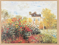 Claude Monet exhibition poster - The artist's garden in Argenteuil - impressionist - romantic - museum artist - large art print