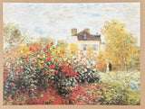 Claude Monet exhibition poster - The artist's garden in Argenteuil - impressionist - romantic - museum artist - art print