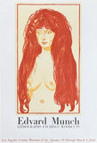 Edvard Munch exhibition poster - Lithographs - Etchings - Woodcuts - Los Angeles County Museum of Art - rare print - 1969