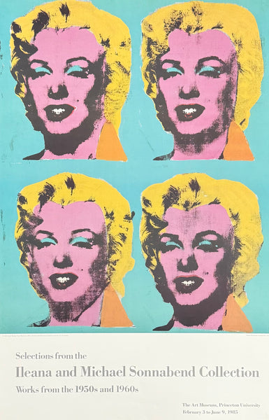 Andy Warhol exhibition poster - Four Marilyns - museum artist - art print - Princeton University - 1985