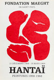 Simon Hantai exhibition poster - Peintures 1958-1968 - Foundation Maeght - museum artist - art print - 1968