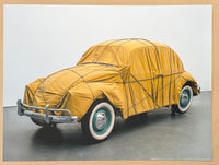 Christo exhibition poster - Wrapped Beetle - museum artist - art print - car - installation art - 2016