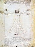 Leonardo da Vinci exhibition poster - The Vitruvian man - renaissance - Italy - museum artist - art print