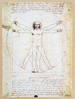 Leonardo da Vinci exhibition poster - The Vitruvian man - renaissance - Italy - museum artist - art print