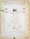 Leonardo da Vinci exhibition poster - The Vitruvian man - renaissance - Italy - museum artist - art print