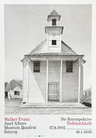 Walker Evans exhibition poster - Church - Retrospective - American photographer - black white - museum artist - art print - 2015