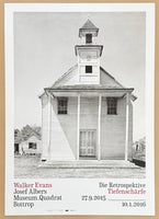 Walker Evans exhibition poster - Church - Retrospective - American photographer - black white - museum artist - art print - 2015