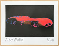 Andy Warhol exhibition poster - Cars - Mercedes Benz - Formula 1 - museum artist - art print - pop art - offset lithograph - 1988