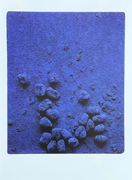 Yves Klein exhibition poster - Relief èponge bleu - French Artist - museum artist - art print - blue - 2010