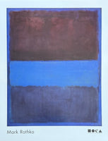 Mark Rothko exhibition poster - Brown blue, brown on blue - MOCA - offset lithograph - museum artist - art print - 1998