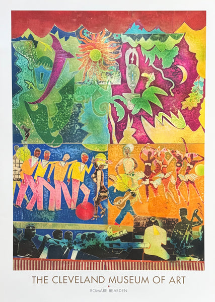 Romare Bearden exhibition poster - Wrapping it up at the Lafayette - The Cleveland Museum of Art - American artist - art print - 2016