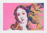 Andy Warhol exhibition poster - Birth of Venus - pink - female portrait - pop-art - museum artist - art print - 2018