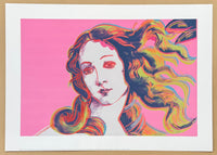 Andy Warhol exhibition poster - Birth of Venus - pink - female portrait - pop-art - museum artist - art print - 2018