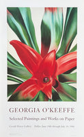 Georgia O'Keeffe exhibition poster - Leaves of a Plant - Selected Painting and Works on Paper - museum artist - art print - 1986