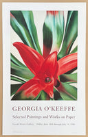 Georgia O'Keeffe exhibition poster - Leaves of a Plant - Selected Painting and Works on Paper - museum artist - art print - 1986