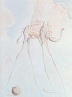 Salvador Dali exhibition poster - L'Elephant Giraffe - Elephant - museum artist - art print - surrealism