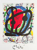 Joan Miro exhibition poster - Exposition XXII Salon - museum artist - art print - surrealism - offset litho - 1997