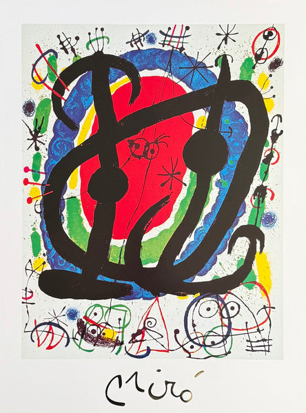 Joan Miro exhibition poster - Exposition XXII Salon - museum artist - art print - surrealism - offset litho - 1997