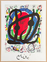 Joan Miro exhibition poster - Exposition XXII Salon - museum artist - art print - surrealism - offset litho - 1997