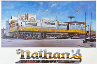 Ken Keeley exhibition poster - Nathan's - Diner - kitchen art - restaurant - art print - realism