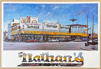 Ken Keeley exhibition poster - Nathan's - Diner - kitchen art - restaurant - art print - realism