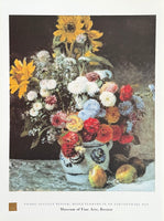 Pierre Auguste Renoir exhibition poster - Mixed flowers in an earthenware pot - still life - museum artist - art print - 1998