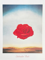 Salvador Dali exhibition poster - Meditative Rose - museum artist - art print - 2004
