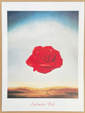 Salvador Dali exhibition poster - Meditative Rose - museum artist - art print - 2004