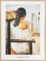 Salvador Dali exhibition poster - Woman sitting from behind - museum artist - art print - 2004