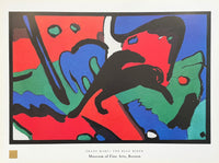 Franz Marc exhibition poster - The blue rider - museum artist - art print - offset lithograph - 1998