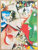 Marc Chagall exhibition poster - I and the village - country life - museum artist - art print - 1999