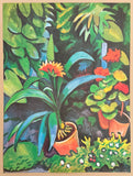 August Macke exhibition poster - Flowers in the garden - German expressionist - museum artist - print - offset litho