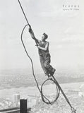 Lewis W. Hine exhibition poster - Icarus - New York City - skyline - Iconic - black white photography - art print