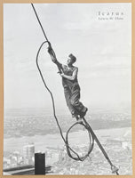 Lewis W. Hine exhibition poster - Icarus - New York City - skyline - Iconic - black white photography - art print