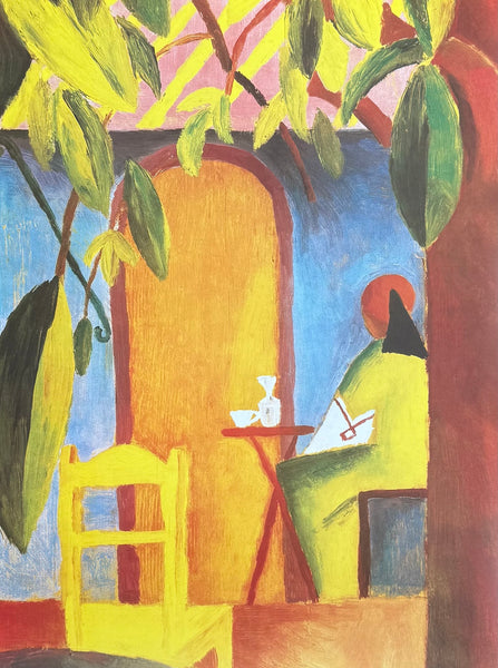 August Macke exhibition poster - Turkish Cafe II - expressionism - museum artist - art print