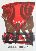 Volker Braun exhibition poster - Training des aufrechten Ganges - museum artist - art print - German