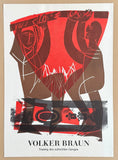 Volker Braun exhibition poster - Training des aufrechten Ganges - museum artist - art print - German