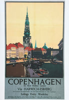 Copenhagen - exhibition poster - Denmark - Danish Tourism - decorative - art print - reproduction