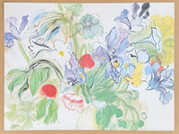 Raoul Dufy exhibition poster - Poppies and Irises - Still Life - flowers - museum artist - art print - offset litho