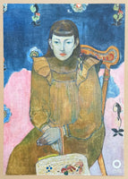 Paul Gauguin exhibition poster - Portrait of a young girl - museum artist - art print - offset lithograph