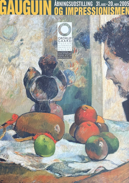 Paul Gauguin exhibition poster - Still life with fruit - museum artist - art print - 2005