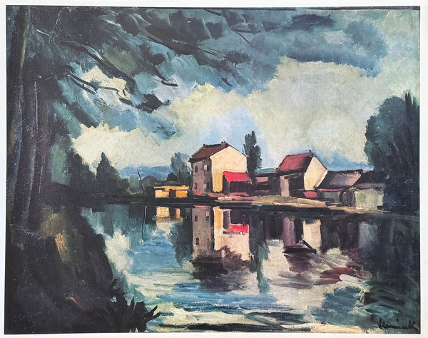 Maurice de Vlaminck exhibition poster - The Village - museum artist - very early print - 1965