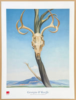 Georgia O'Keeffe exhibition poster - Deer's skull with pedernal - museum artist - art print - 2000