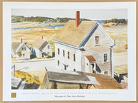 Edward Hopper exhibition poster - House by Squam River - museum artist - art print - 1998