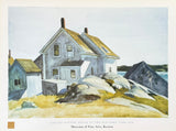 Edward Hopper exhibition poster - House at the old fort - Cape Ann - museum Fine Arts Boston - art print - 1998