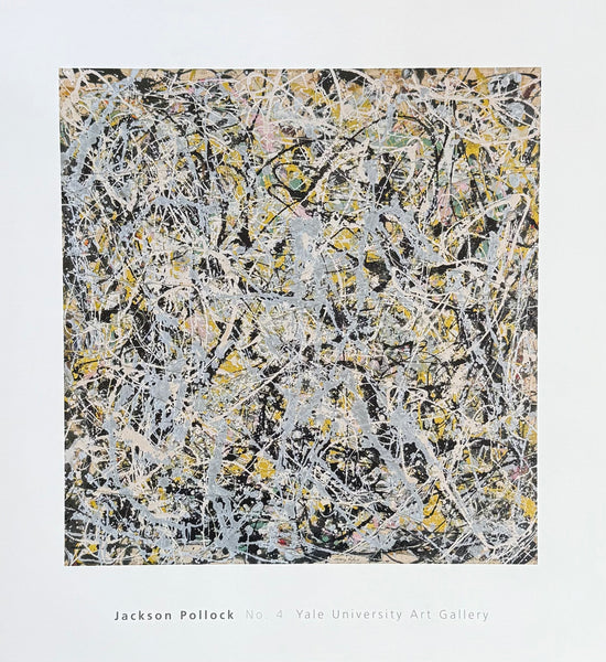 Jackson Pollock exhibition poster - Number 4 - Yale University Art Gallery - American artist - expressionist - art print - 2017