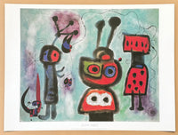 Joan Miro exhibition poster - L'Oiseau au Regard Calme - The Bird with the Calm Gaze - surrealism - museum artist - art print - 1997
